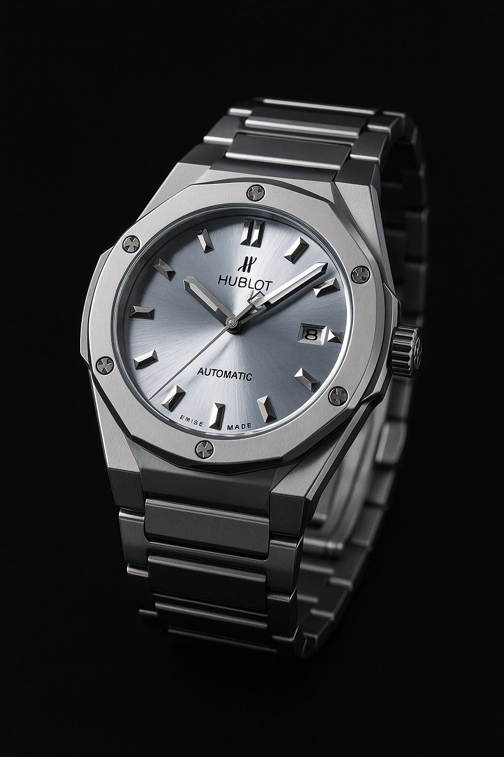 Hexa Chrome Luxury Watch – Modern Precision in Bold Design| By Veloro